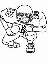 Coloring Football Pages Player Printable Boys Recommended Color sketch template