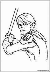 Anakin Skywalker Star Wars Coloring Pages Color Print Printable Coloringpagesonly sketch template