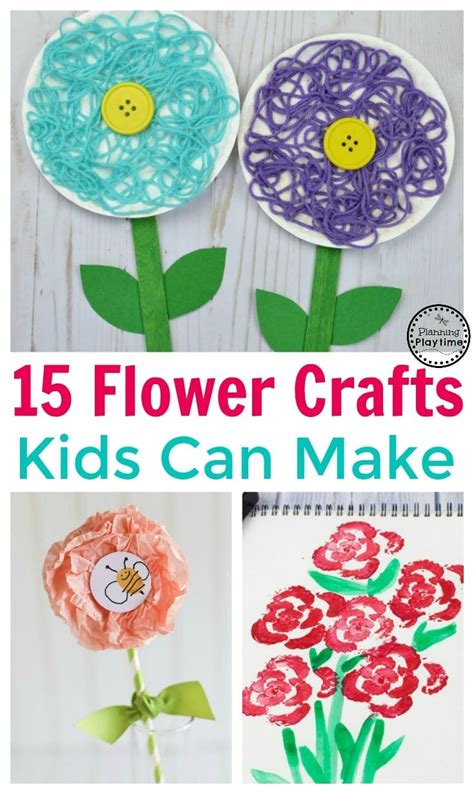 fun flower crafts  kids planning playtime