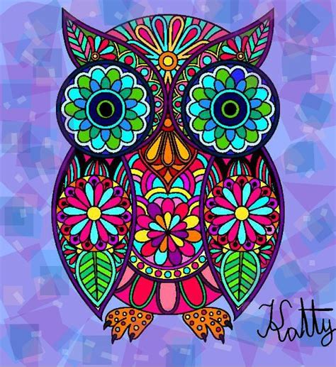 owl mandala whimsical owl owl mandala
