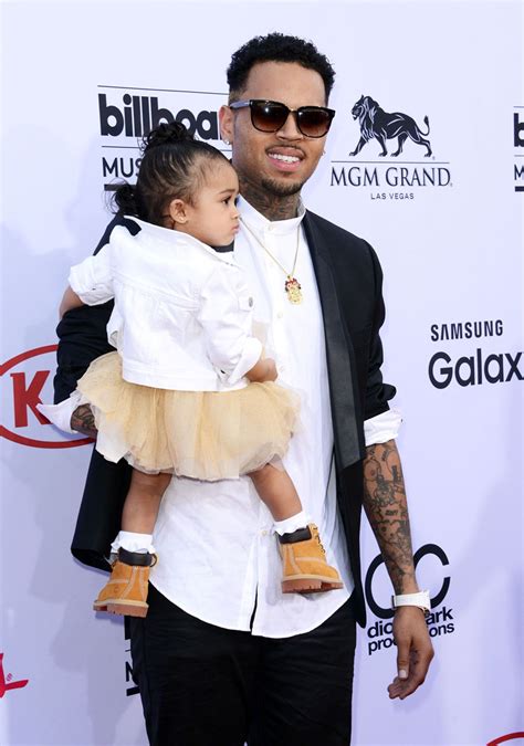 Chris Brown And Daughter Royalty On The 2015 Billboard Music Awards Red
