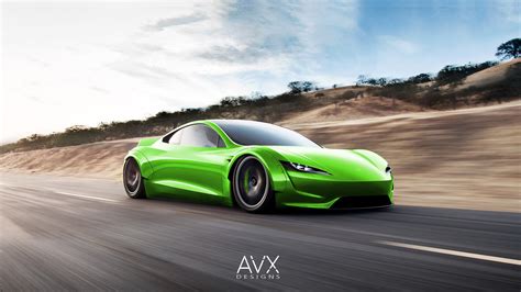 tesla roadster rendering   special bit    beat model