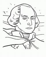 George Washington Coloring Pages Kids Colouring Printable Clipart Library Popular President sketch template