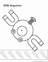 Pokemon Magnemite Coloring Pages Printouts Color Printable Cartoons Library Popular sketch template