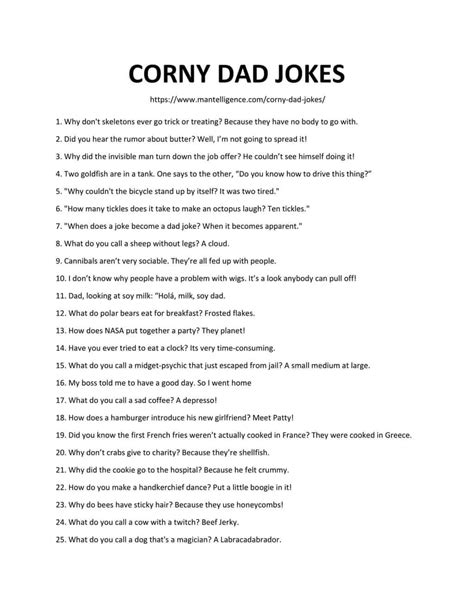 Printable Dad Jokes Printable Word Searches