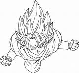 Goku Saiyan Super Coloring Pages God Drawing Dragon Ball Ssj Son Blue Ssgss Clipart Drawings Color Getcolorings Getdrawings Printable Dark sketch template