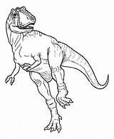 Coloring Rex Tyrannosaurus Popular sketch template