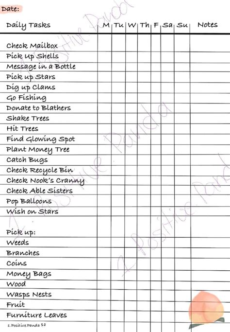 animal crossing  horizons printable checklist printable word searches