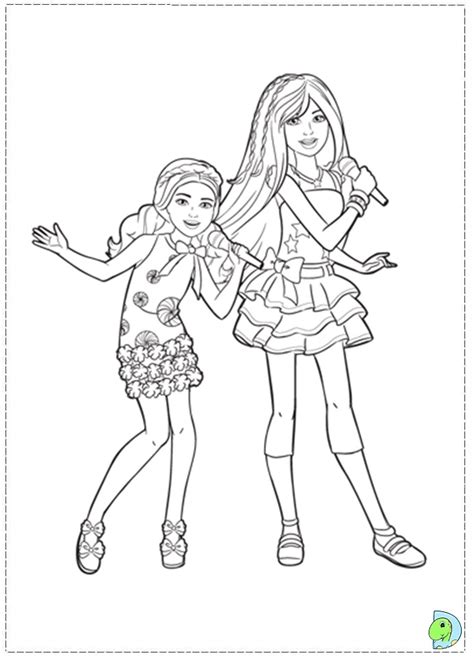 barbie skipper stacie chelsea coloring page coloring pages