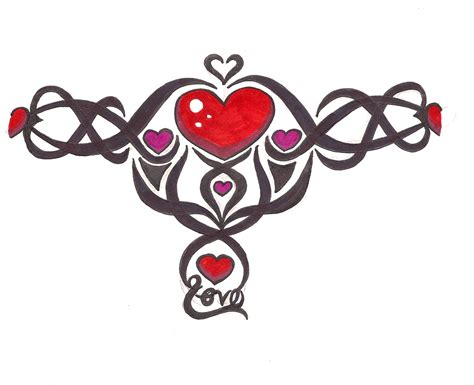 Tribal Hearts Tattoo Designs