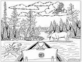 Wilderness Lake Caribou Waters Boundary Canoe sketch template