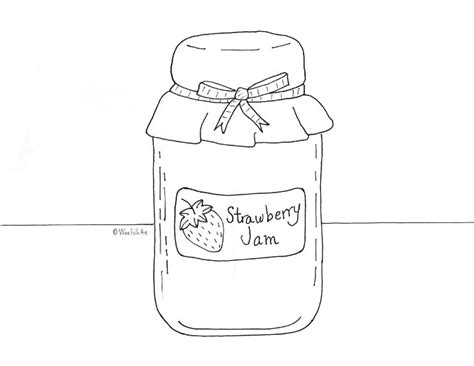 strawberry jam coloring page wee folk art