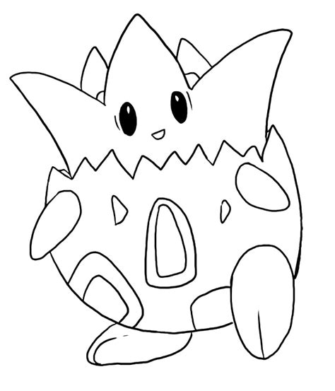 togepi coloring pokemon colouring printable togetic fairy template pok