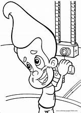 Jimmy Neutron Coloring Pages Cartoon Character Color Genius Boy Cartoonbucket Printable Kids Cartoons Adventures Part Coloriage Book Sheets Gif Found sketch template