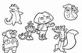 Dora Coloring Pages Explorer Printable Swiper Benny Boots Isa Map Print Nick Jr Colouring Cartoon Zainetto Together Princess Drawing Clipart sketch template