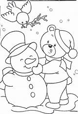 Coloring Snowman Snow Pages Winter Days Tsgos sketch template