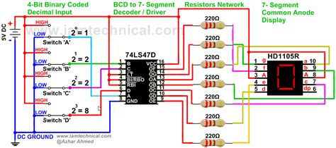 segment display wiring diagram hack  life skill