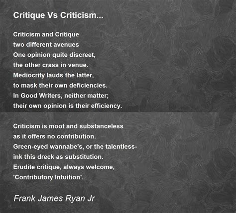 critique  criticism critique  criticism poem  frank james