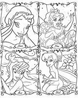 Coloring Disney Pages Fairies Fairy Printable Print Color Tinkerbell Kids Rainbow Magic Jr Cartoons Pixie Coloringhome Hollow Colouring Book Sheets sketch template