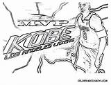 Coloring Pages Kobe Bryant Lebron Basketball Nba James Shoes Team Jordan Michael Printable Curry Lakers Color Players Boys Drawing Adults sketch template