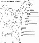 Colonies 13 Map Blank Worksheet Printable History Coloring Social Studies Colonial Worksheets America Original Outline American Mnemonic Grade States Maps sketch template