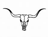 Skull Outline Bull Cow Clipart Designs sketch template