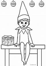 Elf Shelf Coloring Pages Christmas Printable Sheets sketch template