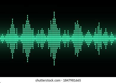 vector illustration sound wave green color stock vector royalty