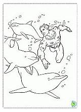 Coloring Aquaman Dinokids sketch template