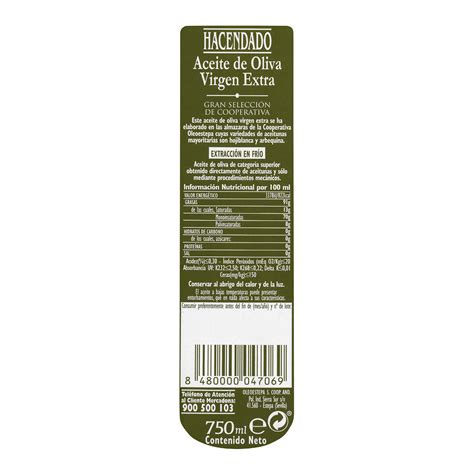 productos mercadona aceite de oliva virgen extra gran seleccion hacendado
