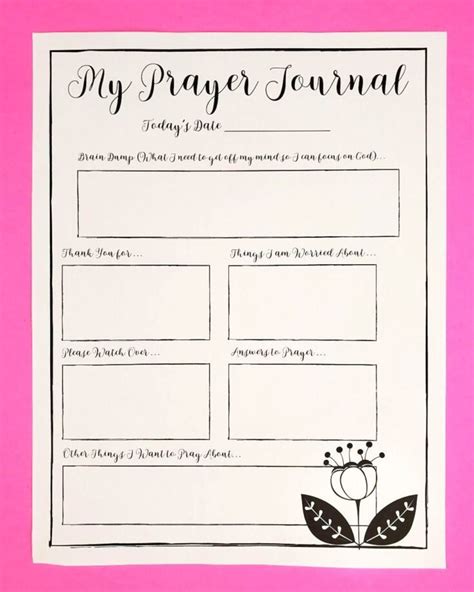 prayer calendar  printable prayer journal  pack leap