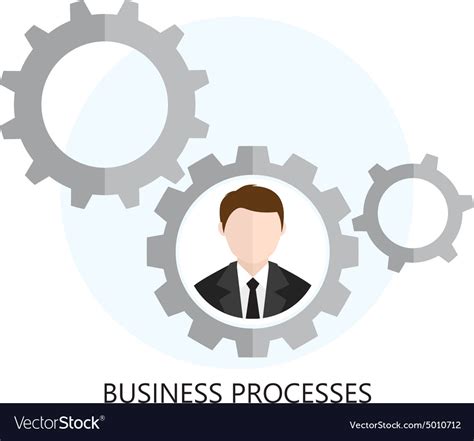 business processes icon flat design concept vector image