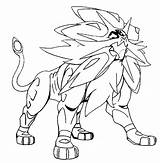 Coloring Solgaleo Pages Popular sketch template