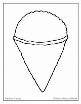 Cone Snow Drawing Template Coloring Pages Raspas Paintingvalley Drawings sketch template