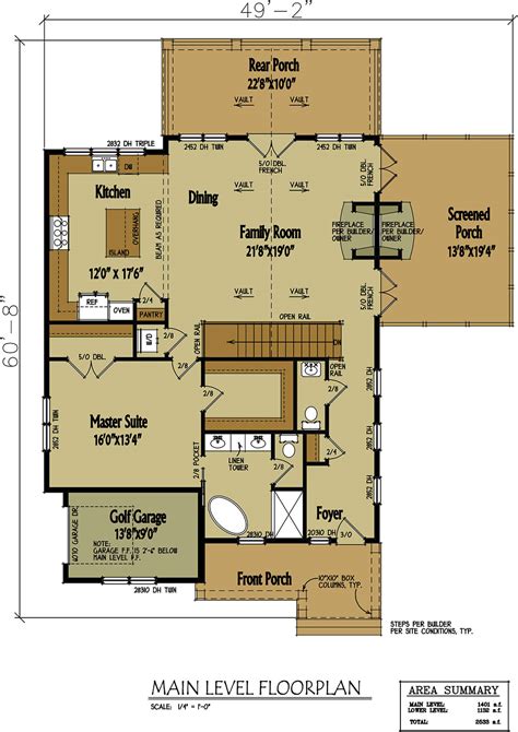 small cabin home plan  open living floor plan