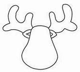 Reindeer Face Coloring Template Pages Cut Pattern Patterns Templates Christmas Clip Crafts Northpolechristmas sketch template