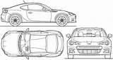 Subaru Car Brz Blueprint Blueprints 3d Colouring Golf Template Pages Volkswagen Sketch Loved Most Modeling Coloring Cgfrog sketch template
