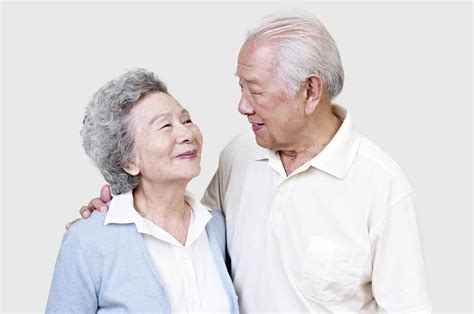 Elderly Couple Chinese Happy Living Happy Living