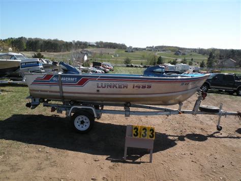 alumacraft lunker ss  ft boat  hp evinrude  homemade trailer sn acbkmj