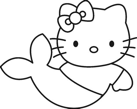 kitty mermaid coloring pages    print