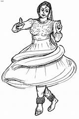 Classical India Coloring Kathak Dance Indian Folk Dances North Pages Gif Colouring Rajasthan Jaipur Designlooter Drawings Indusladies sketch template