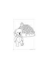 Andy Pandy Color Coloring Pages Cartoon Bear sketch template