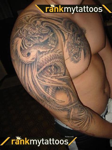 asian dragon tattoo on arm chest tattoos book 65 000 tattoos designs