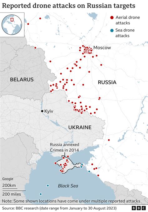 drone attacks  russia bbc news