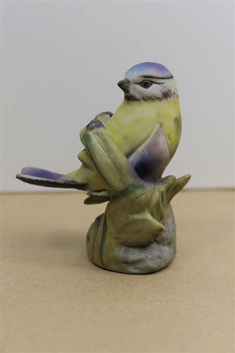 rare vintage alfro london hand  porcelain tomtit bird etsy