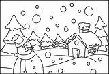 Snow Drawing Falling Coloring Getdrawings sketch template