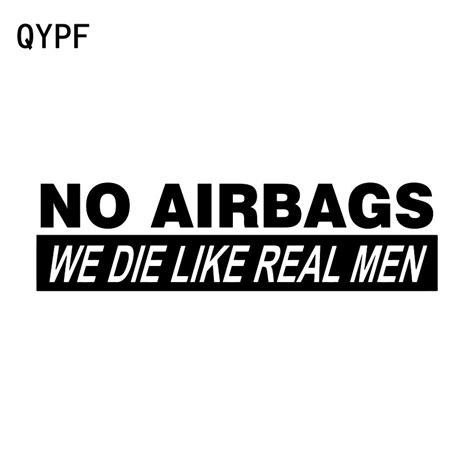 qypf 16cm 4 3cm no airbags we die like real men personality decoration