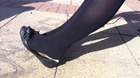 black pantyhose and flats shoeplay free porn 32 xhamster