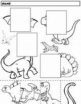 Dinosaur Worksheets Preschool Activities Color Cut Kindergarten Printable Dinosaurier Kids Dinosaurs Crafts Vorschule Theme Match Worksheet Paste Dino Coloring Prep sketch template