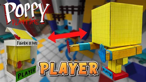 como hacer  player  grab pack de poppy playtime de papercraft pixel